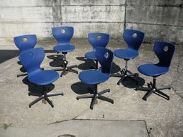 7 Stühle Bürostuhl Seminarstühle, Verner Panton Pantomove VS