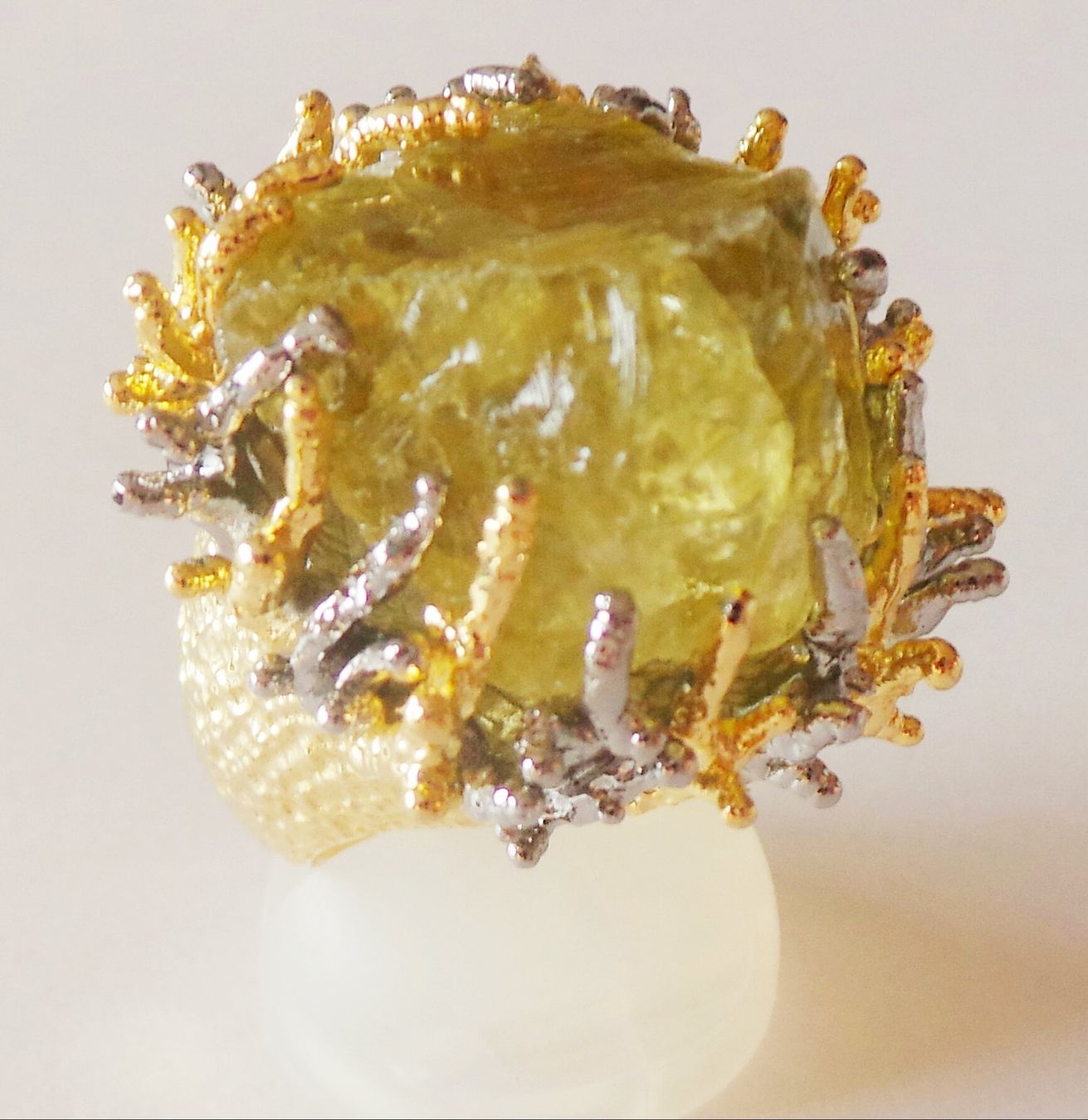 Ringe: Ungescliffener gelb-grüner Edelstein Ring – Neu (gemäss Beschreibung) aus Zürich von adriben 1