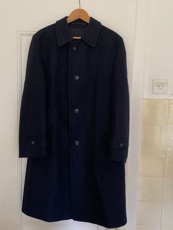 Vintage Wintermantel Louisoder by Kynoch, dunkelblau