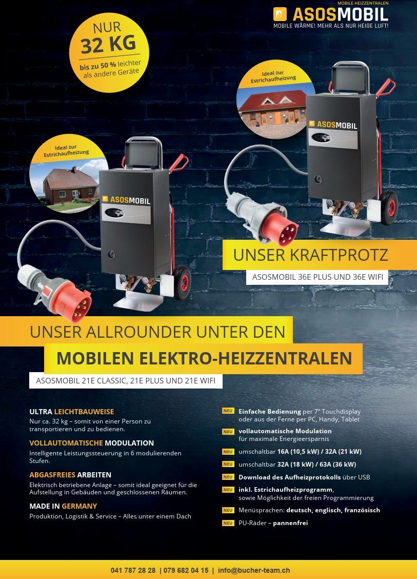 Radiatori: ASOSmobil 21e PLUS mobile Heizzentrale – Nuovo e nell'imballaggio originale da Aettenschwil venduto da bteam 3
