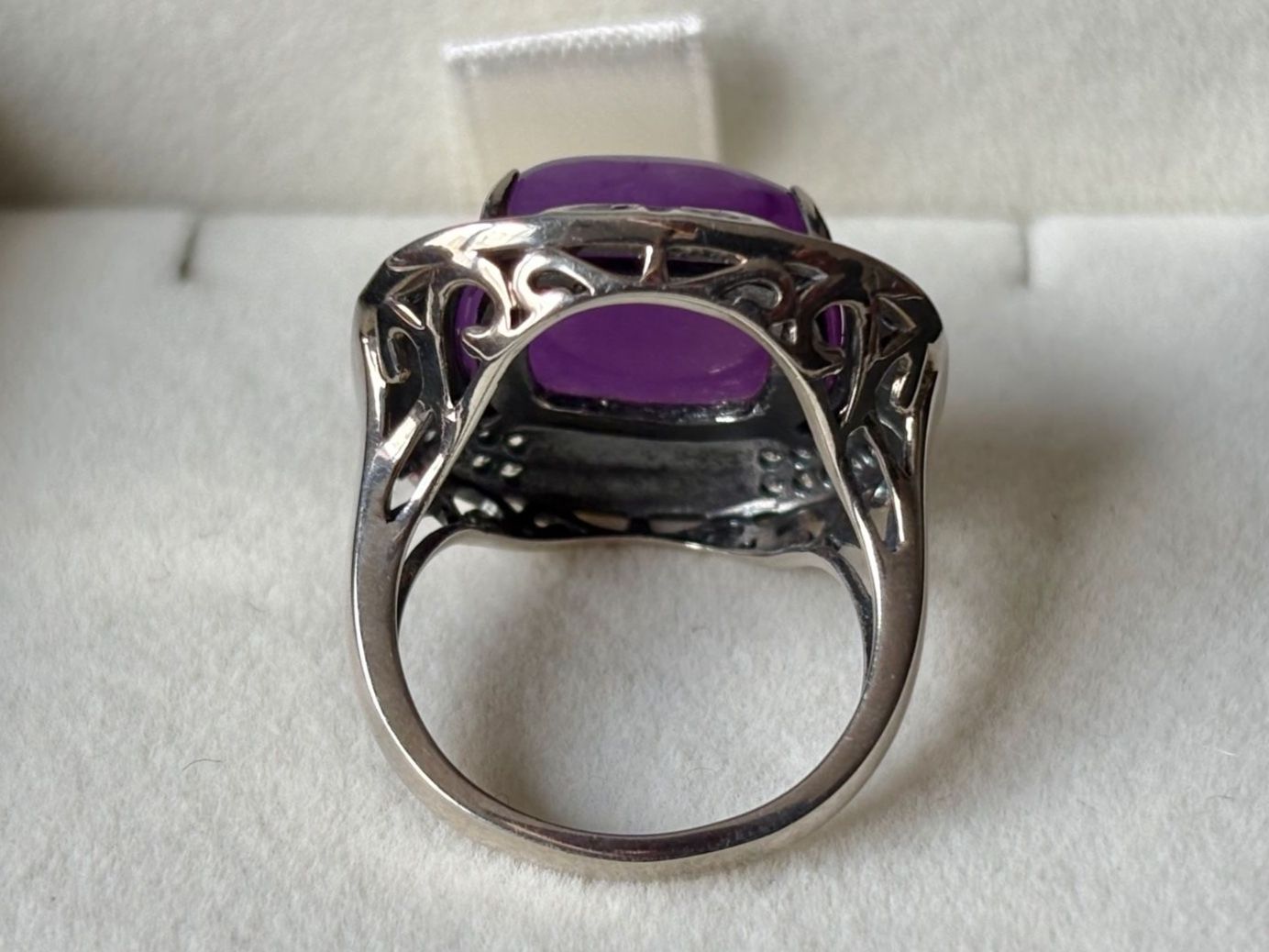 Anelli: Ring Jade, Violett, Silber 925, Grösse 53, NEU – Nuovo (secondo la descrizione) da Brugg AG venduto da lau_9rvy 2