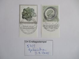 Voll Ort Ersttagsstempel der Poststelle 5722 Gränichen