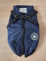 Hundemantel mit integriertem Geschirr Blau Gr XL Neu RL 32cm