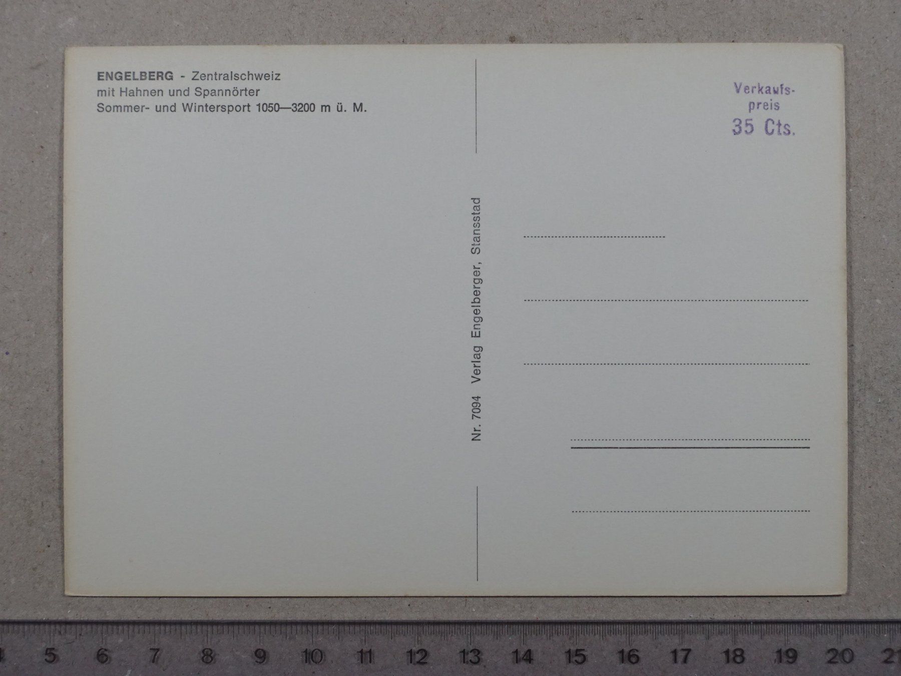 Cartoline postali: Engelberg, Hahnen, Spannörter – Usato da Lenzburg venduto da fh1 1