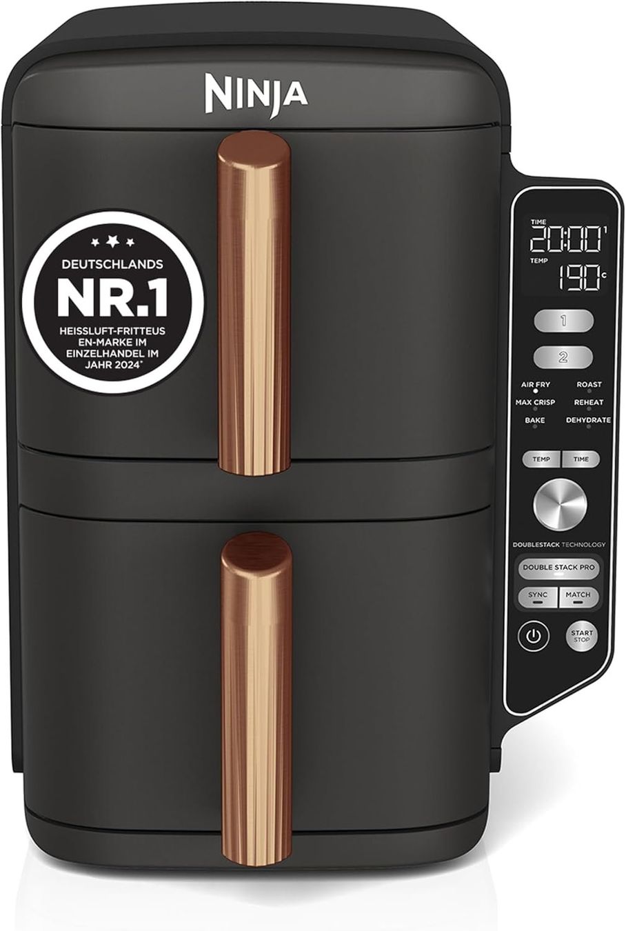 Küchengeräte: Airfryer Ninja Double Stack XL | 9.5L | Farbe:schwarz-kupfer – Gebraucht aus Niederlenz von nathanJF
