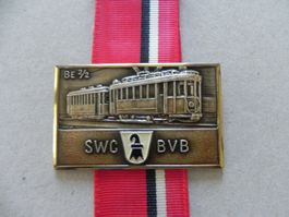 Medaille Bahn Tram Stadt Basel BE 2/2 SWC /BVB von Jahr 1976