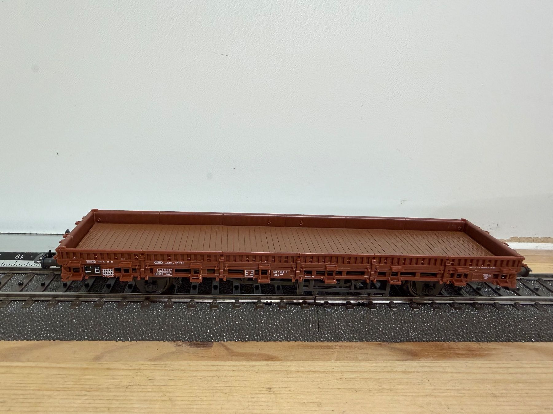 Roco Modellini di ferrovie: Spur H0 Roco 4378A Rungenwagen DC – Usato da Büsserach venduto da ModellbahnDepot 2