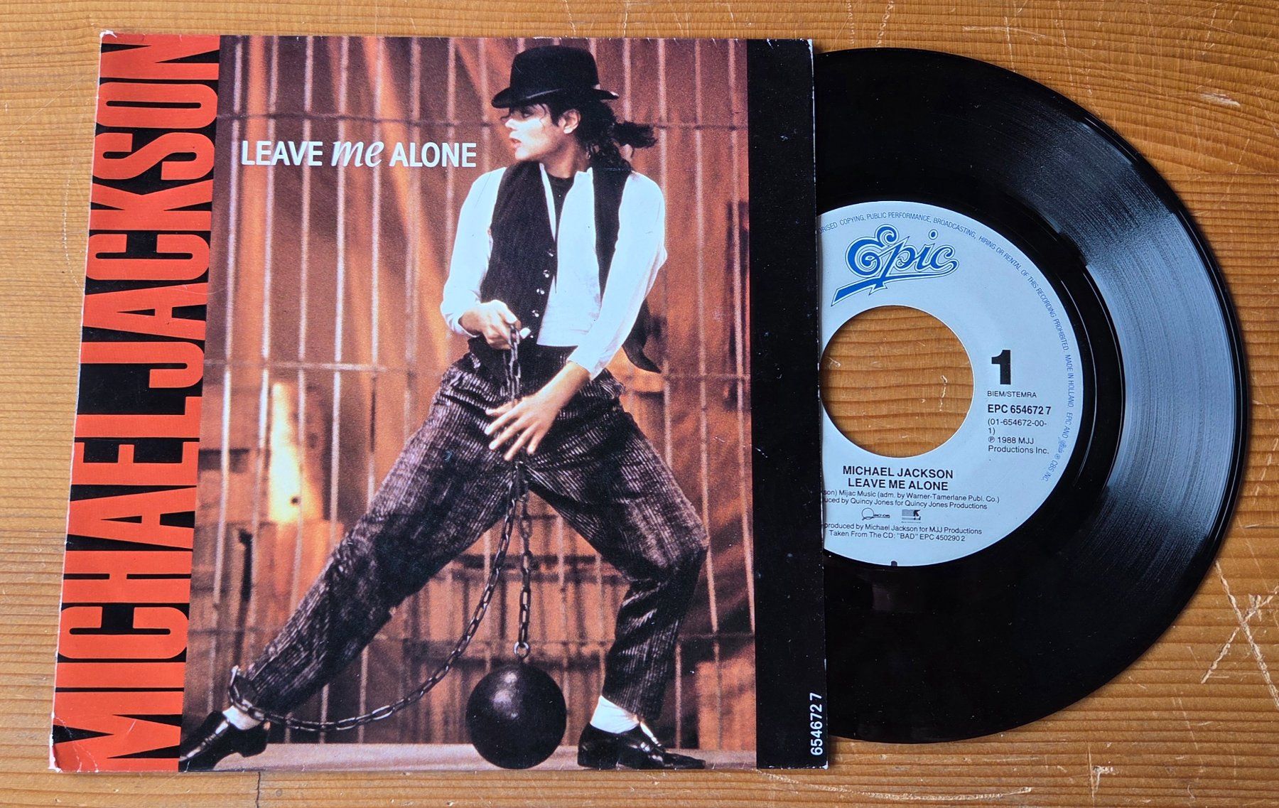 Dischi in vinile: MICHAEL JACKSON, Leave me alone,  7"Single, TOP! – Usato da Kreuzlingen venduto da Cdschlumpf