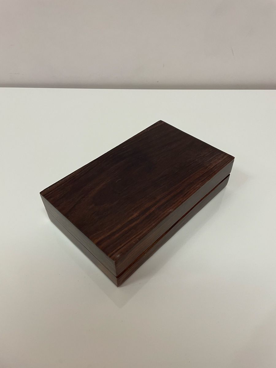 Dosen: Palisander Box mit Messing Einlegearbeit vintage Schatulle – Gebraucht aus Zürich von Vintagewiesel 7