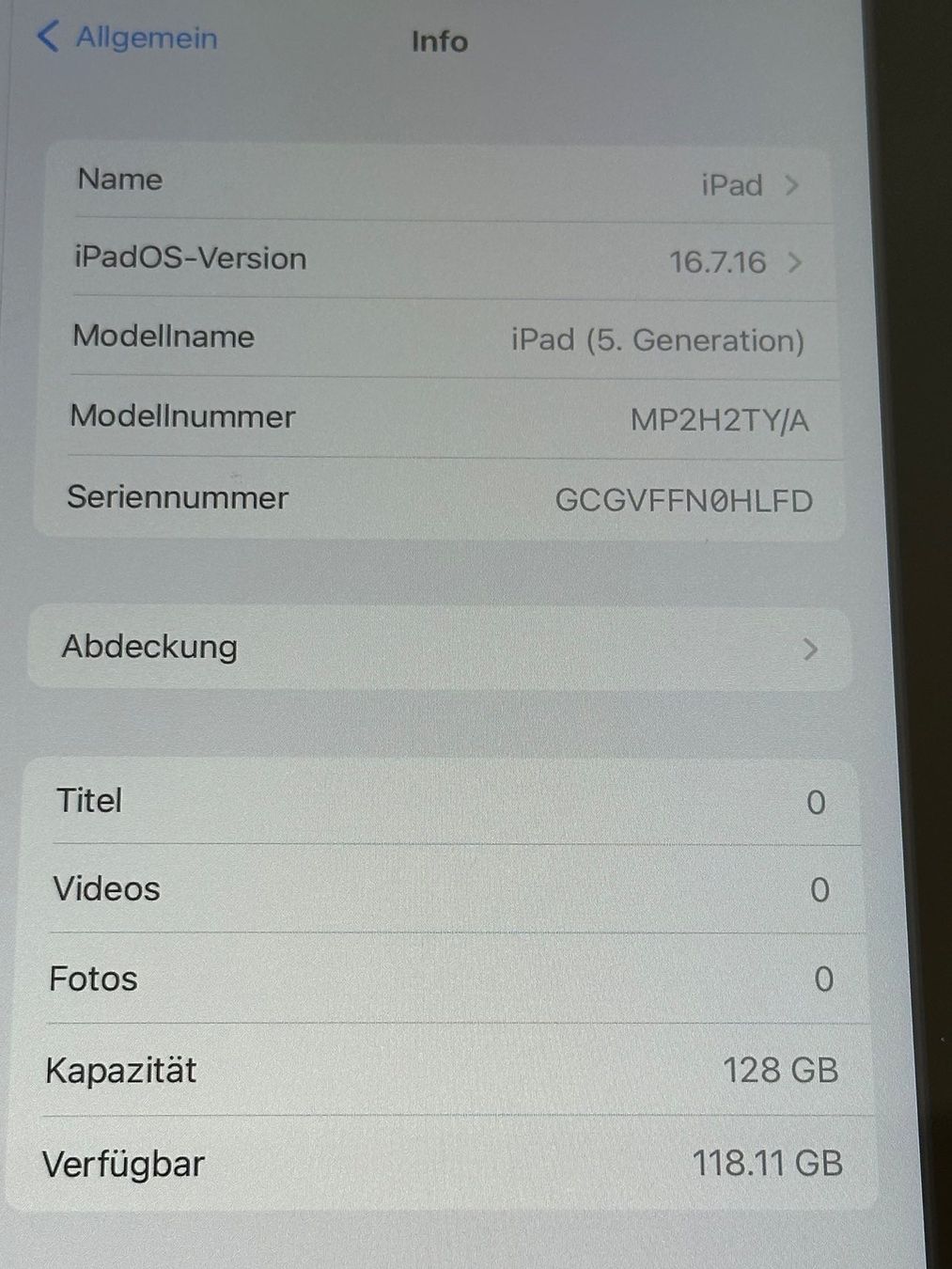Apple Tablettes PC: Apple iPad 5. Generation 128GB WLAN mit Hülle – D'occasion à Hagendorn par Gember 6