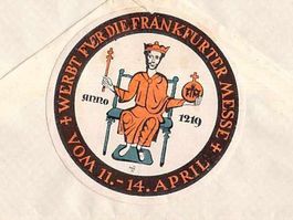 Werbebrief mit VIGNETTE FRANKFURTER MESSE 1929