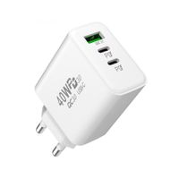 Super Ladegerät USB-A und 2x USB-C, 40 Watt, Weiss (NEU)