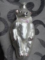 Eisbär Teddy Bär elfenbeinfarbener Bär mit weisser Schleife