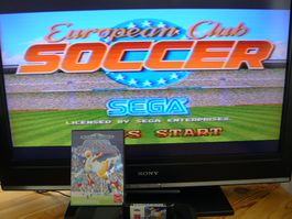 Mega Drive: European Club Soccer- vintage, CIB!