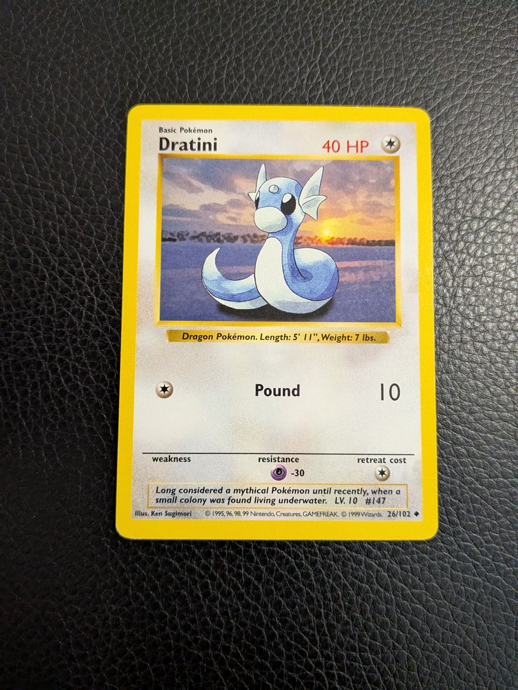 Pokémon Sammelbilder & Trading cards: 1999 Base Set Dratini Shadowless 26/102 Ab 1 – Gebraucht aus Paradiso von Pkmn10