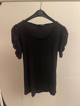 Schickes schwarzes Topshop Shirt, Grösse 40, neuwertig