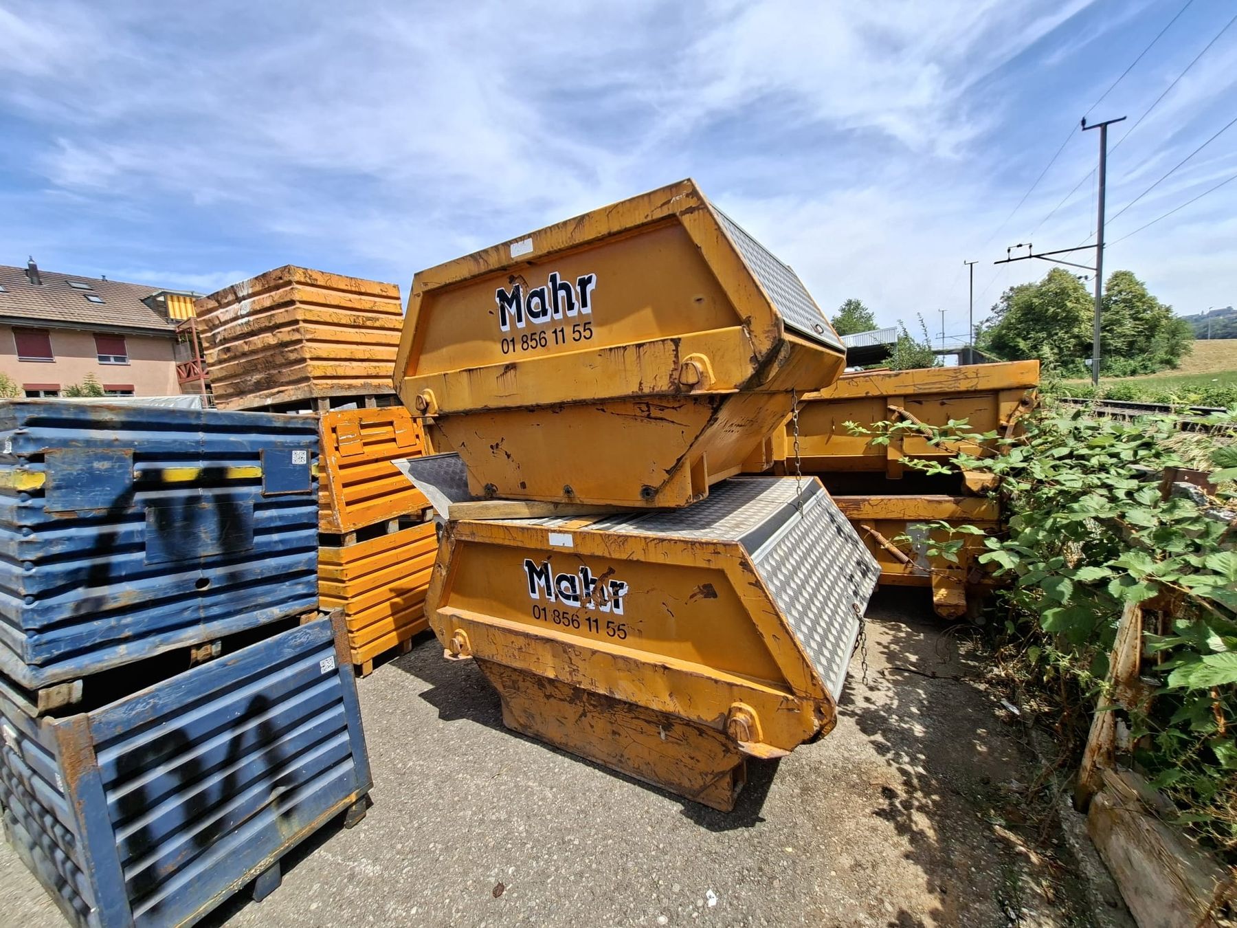 Contenitori edile: 2x Welaki - Deckelmulde 3 m3 – Usato da Schöfflisdorf venduto da locobennito