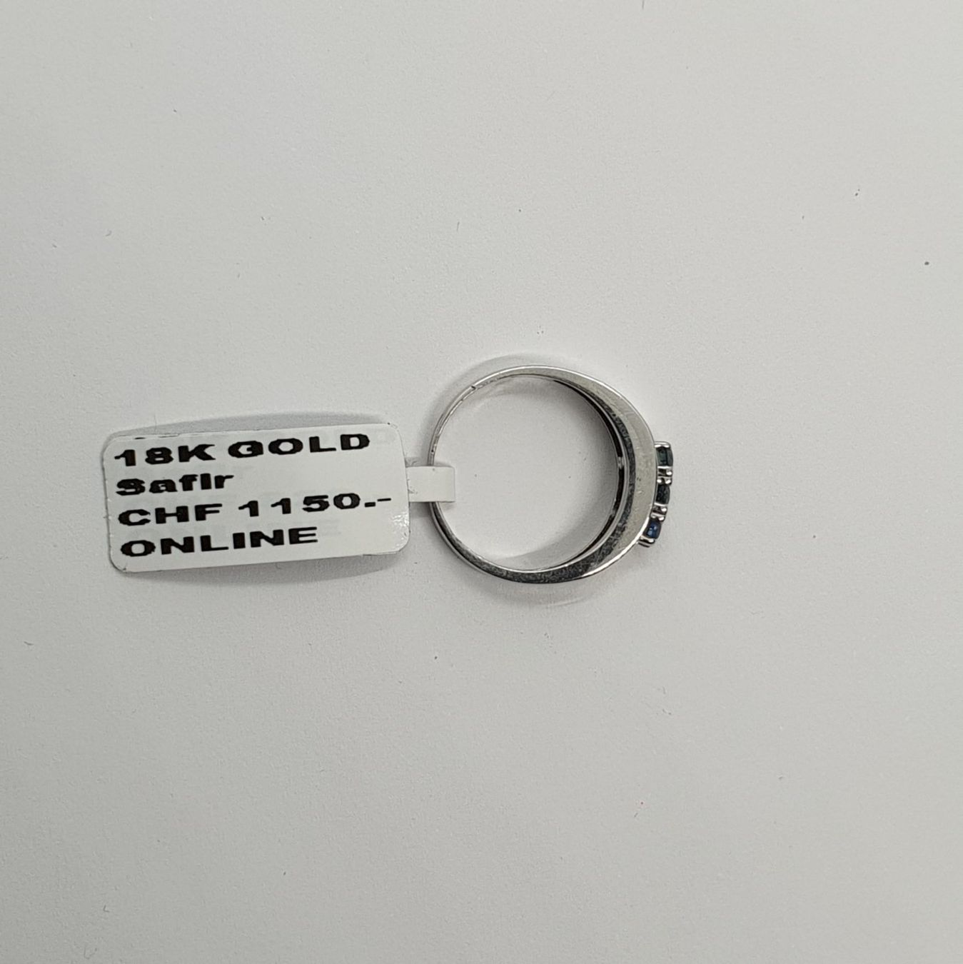 Anelli: Echt 18K Gold - Saphir Ring – Usato da Luzern venduto da Luzern-Goldhaus 2