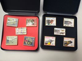 2 Set Pro-Juventute-Pins 1993+1995 Briefmarken