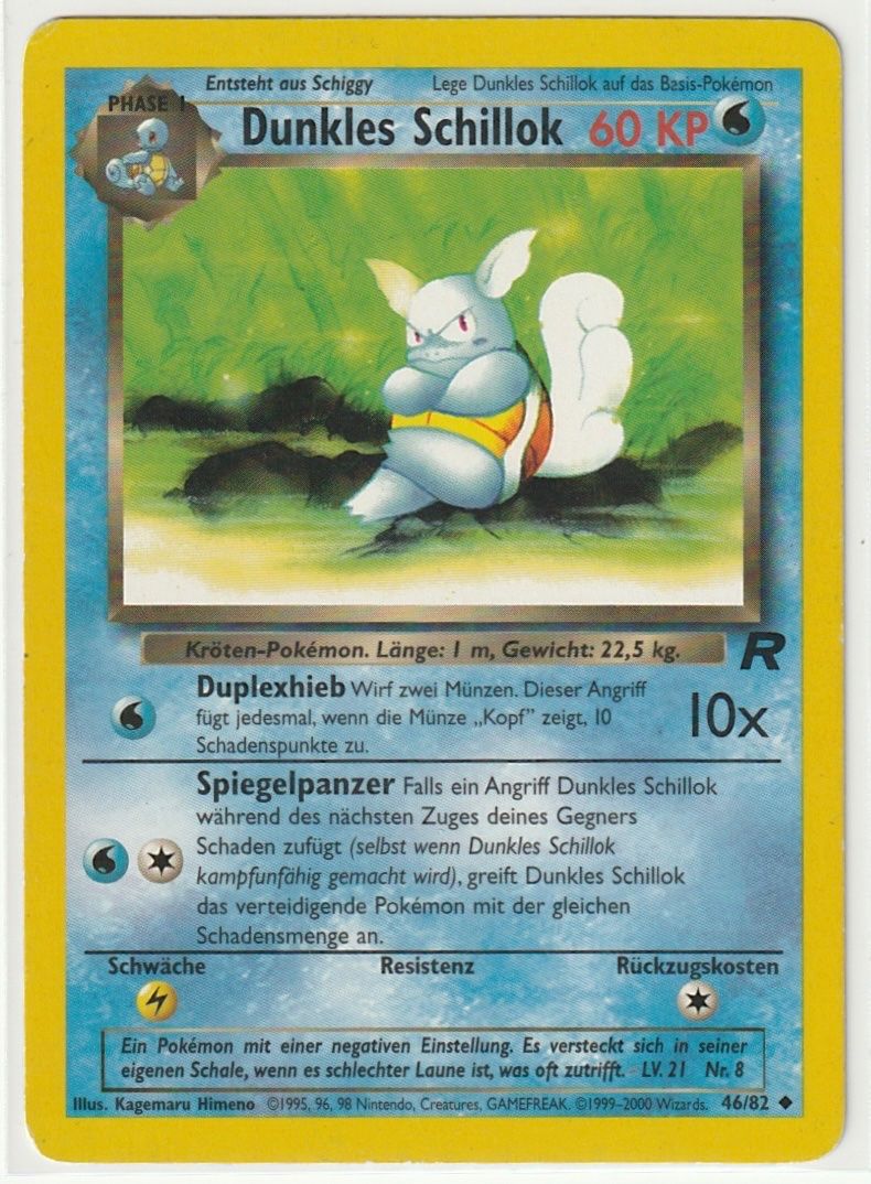 Pokémon Sammelbilder & Trading cards: Pokémon 2000 Dunkles Schillok (46/82), Team Rocket – Gebraucht aus Biel/Bienne von historian-198