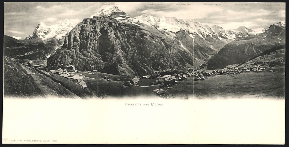 Ansichtskarten: Klapp-AK Mürren, Panorama mit Eiger, M – Gebraucht aus Berlin von bartko-reher