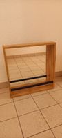 Miroir étagère mural en bois clair, design unique!