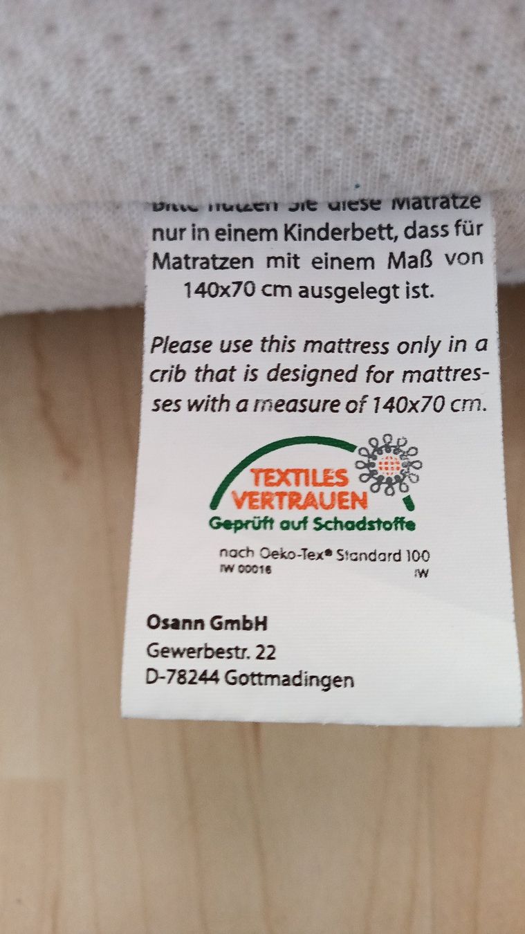 Materassi: Kinderbettmatratze – Usato da Seengen venduto da Gruenewolke 3