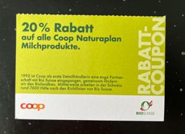 20% Naturaplan Coop Milchprodukte Rabatt-Coupon