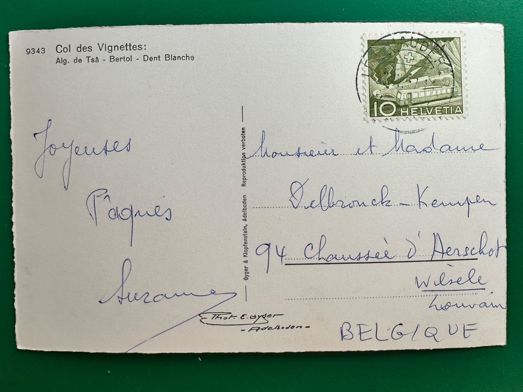 Cartes postales: Col des Vignettes – D'occasion à Steg VS par danwer74 1