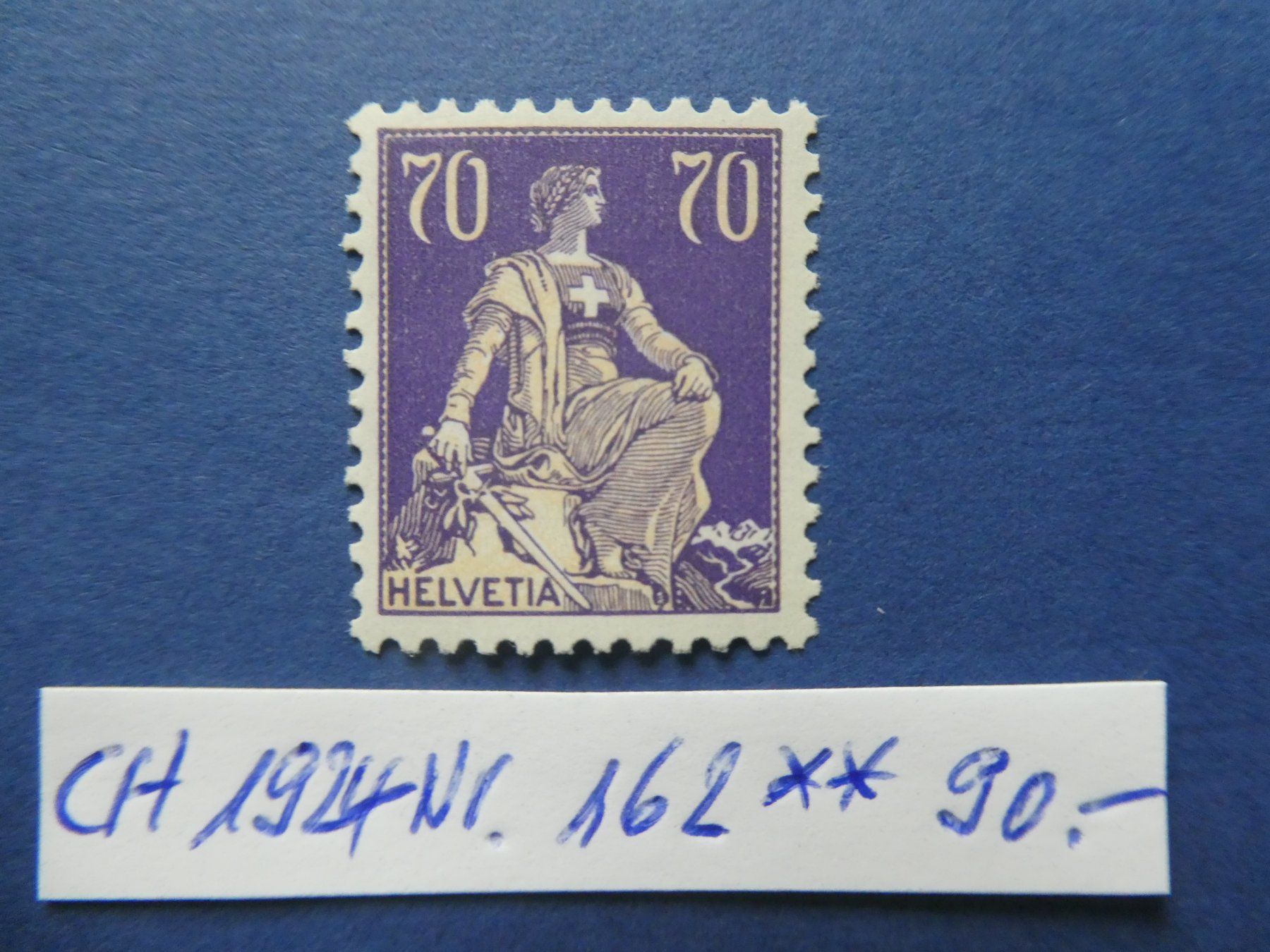 Tutti i francobolli: CH 1924 Nr. 162 postfrisch ** – Usato da Lausen venduto da Herbamare01