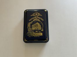 Sprüngli Blechdose blau gold Zürich guter Zustand