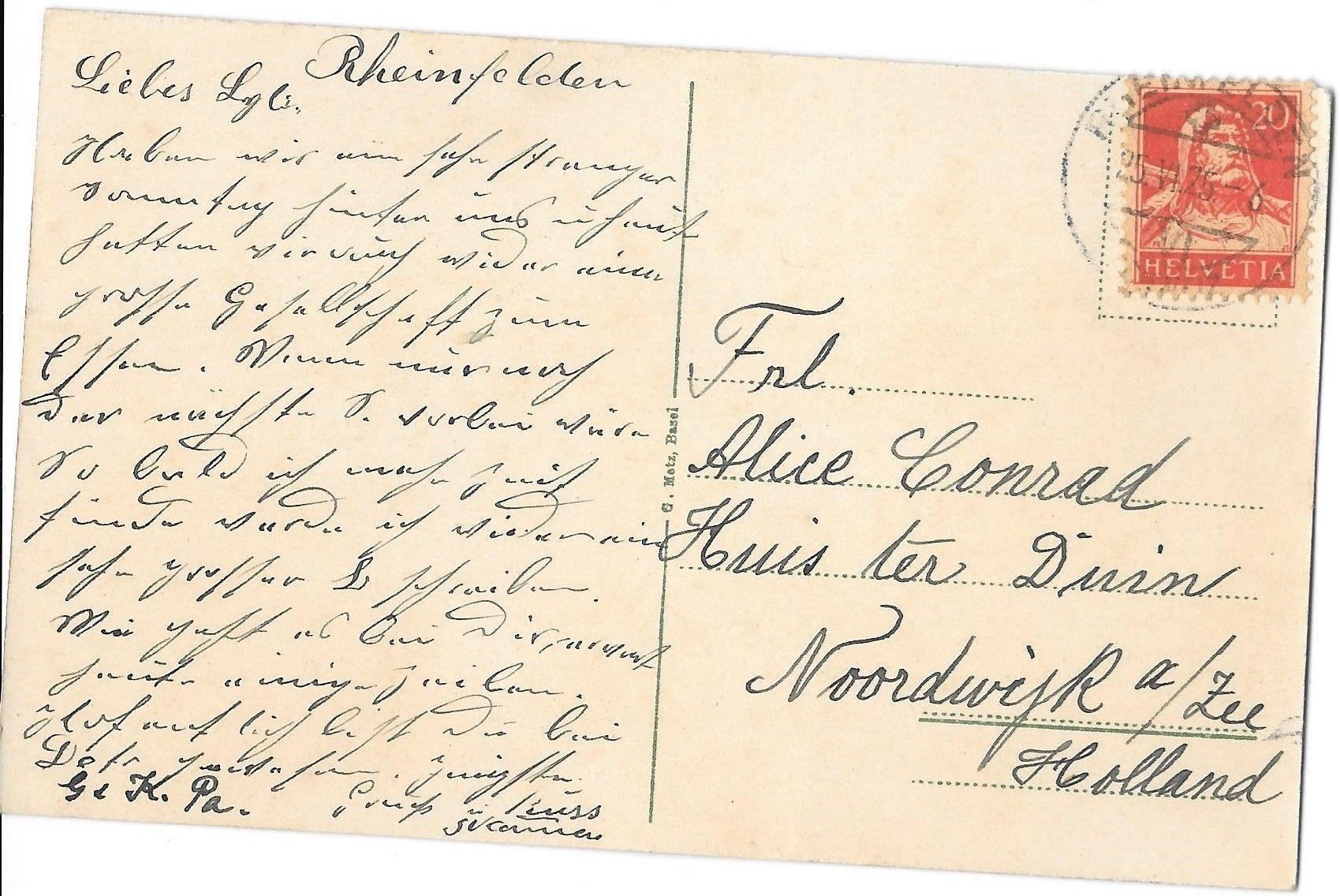 Cartoline postali: Rheinfelden Restaurant Feldschlösschen – Usato da Olten venduto da clotaldi 1