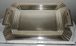EXKLUSIVES DESIGNER-TABLETT VERSILBERT 46 X 35 CM