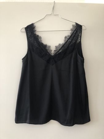 Top en satin et dentelle H&M