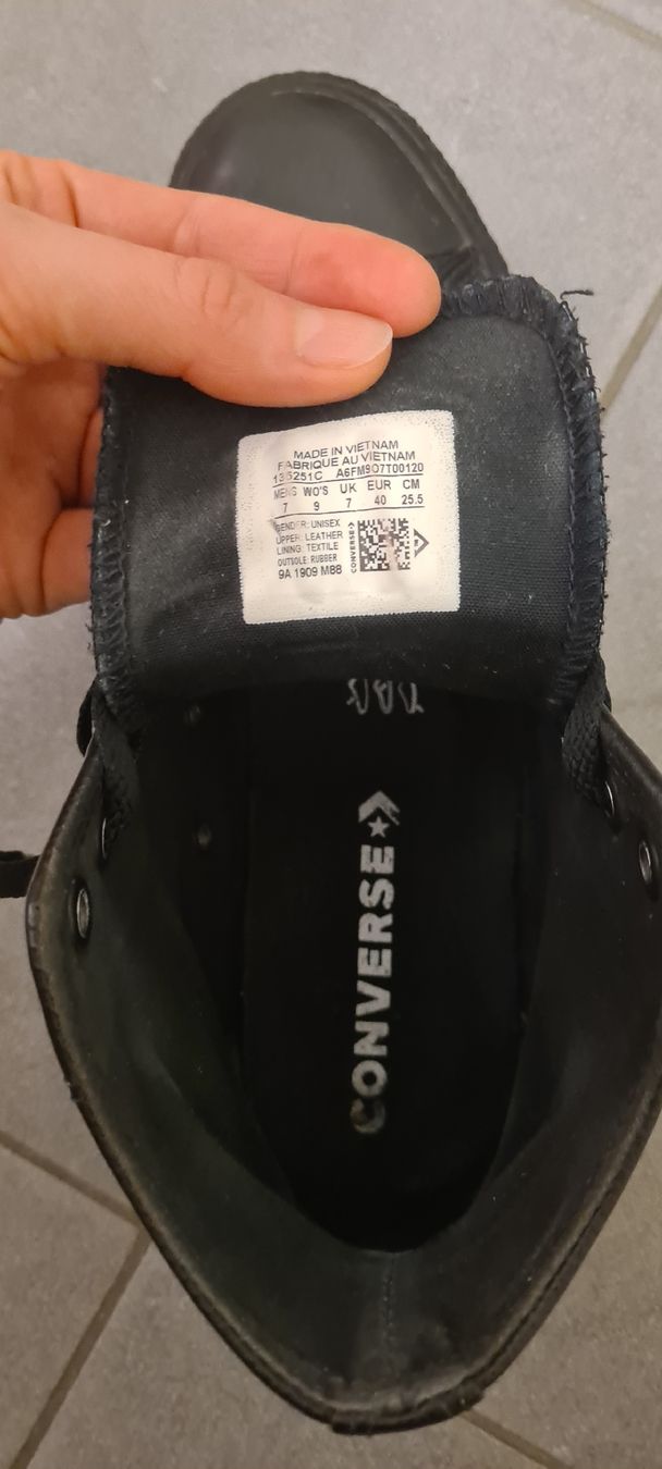 Converse Scarpe da uomo: Schwarze Leder Converse All Star Gr. 40 – Usato da Glattpark(Opfikon) venduto da ejo_m8fr 1