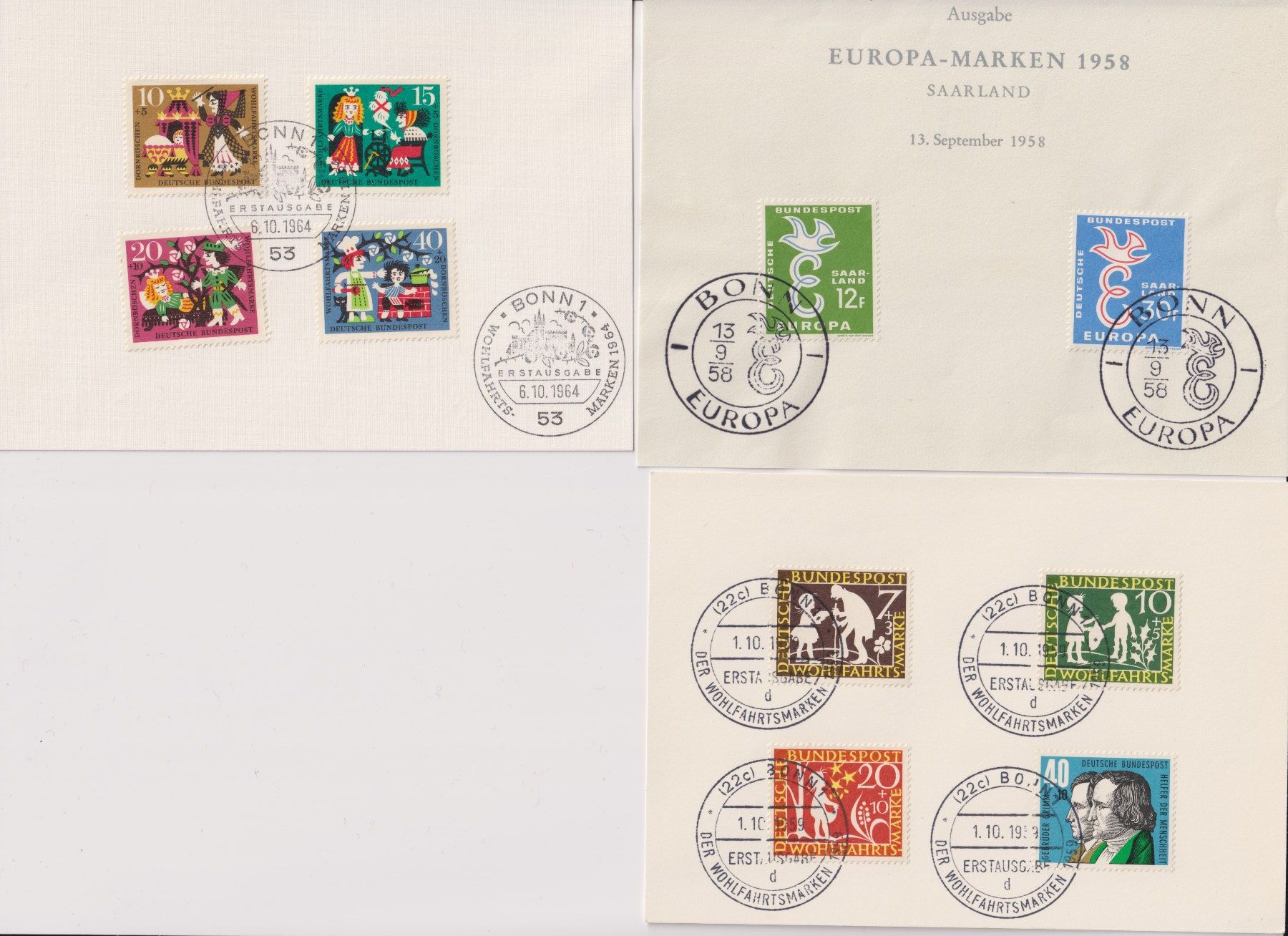 Tutti i francobolli: BRD diverse Ausgaben mit Erstausgabe-Stempel – Usato da Bellach venduto da qsearch