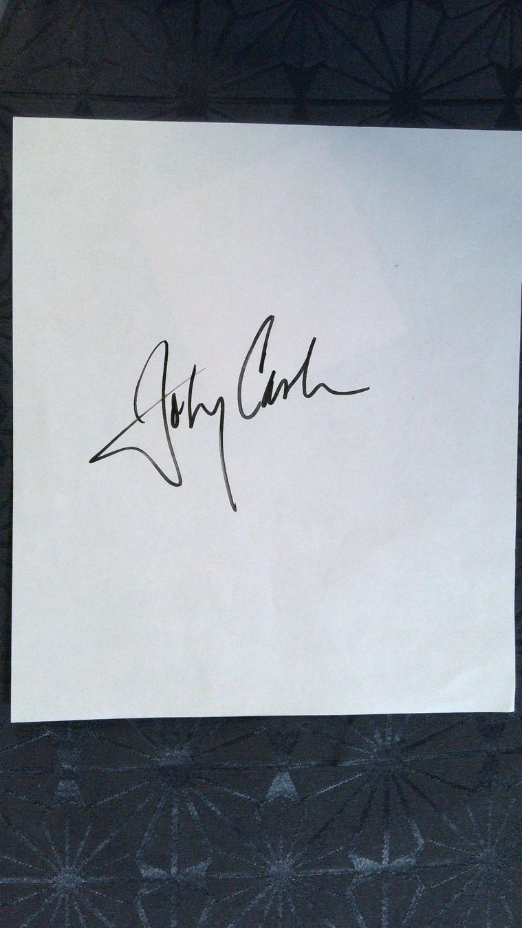 Autografi: Johnny Cash, Original Autogramm auf Zettel – Usato da Salmsach venduto da aacs65