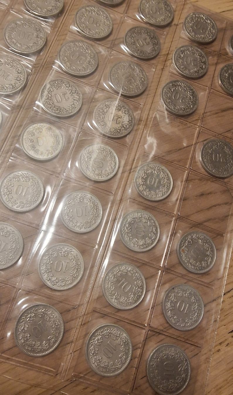 Tutti le monete: 45 Stück Sammlung Schweizer Münzen 20 Rappen – Usato da Arbon venduto da sar_l7ll 5