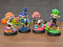 Splatoon 1 & 2 - Inkling Amiibos / 4 Stk. / Wie Neu