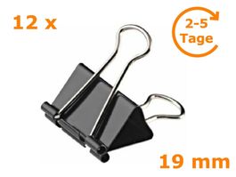 Foldback-Klammer, Breite 19 mm, schwarz