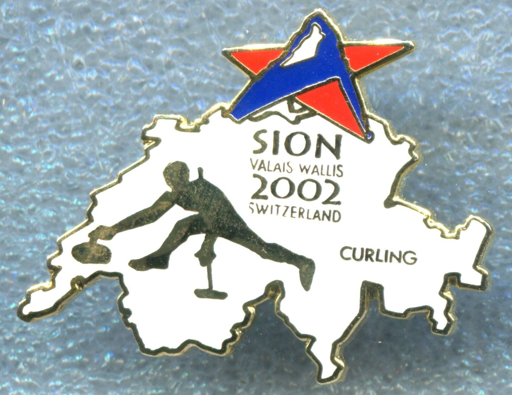 Placchette & Badge: SION 2002  Curling – Usato da Winterthur venduto da Sammleroase