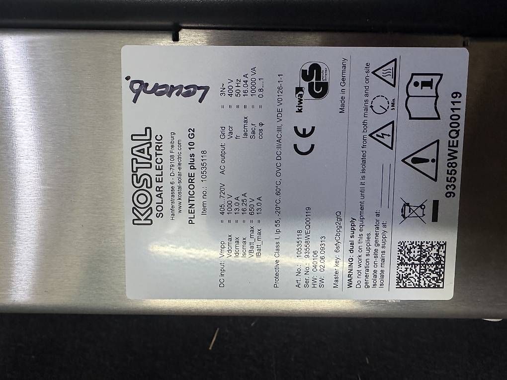 Inverter: KOSTAL Solarumrichter – Usato da Uetendorf venduto da yan_per 1