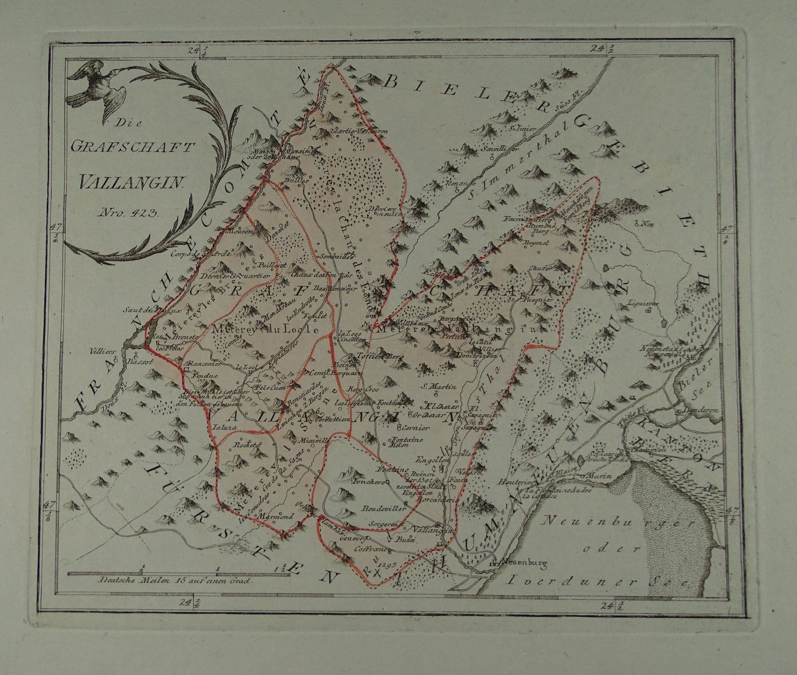 Incisioni: VALLANGIN, VALANGIN, REILLY 1791 – Usato da Grüningen venduto da Kartensammler