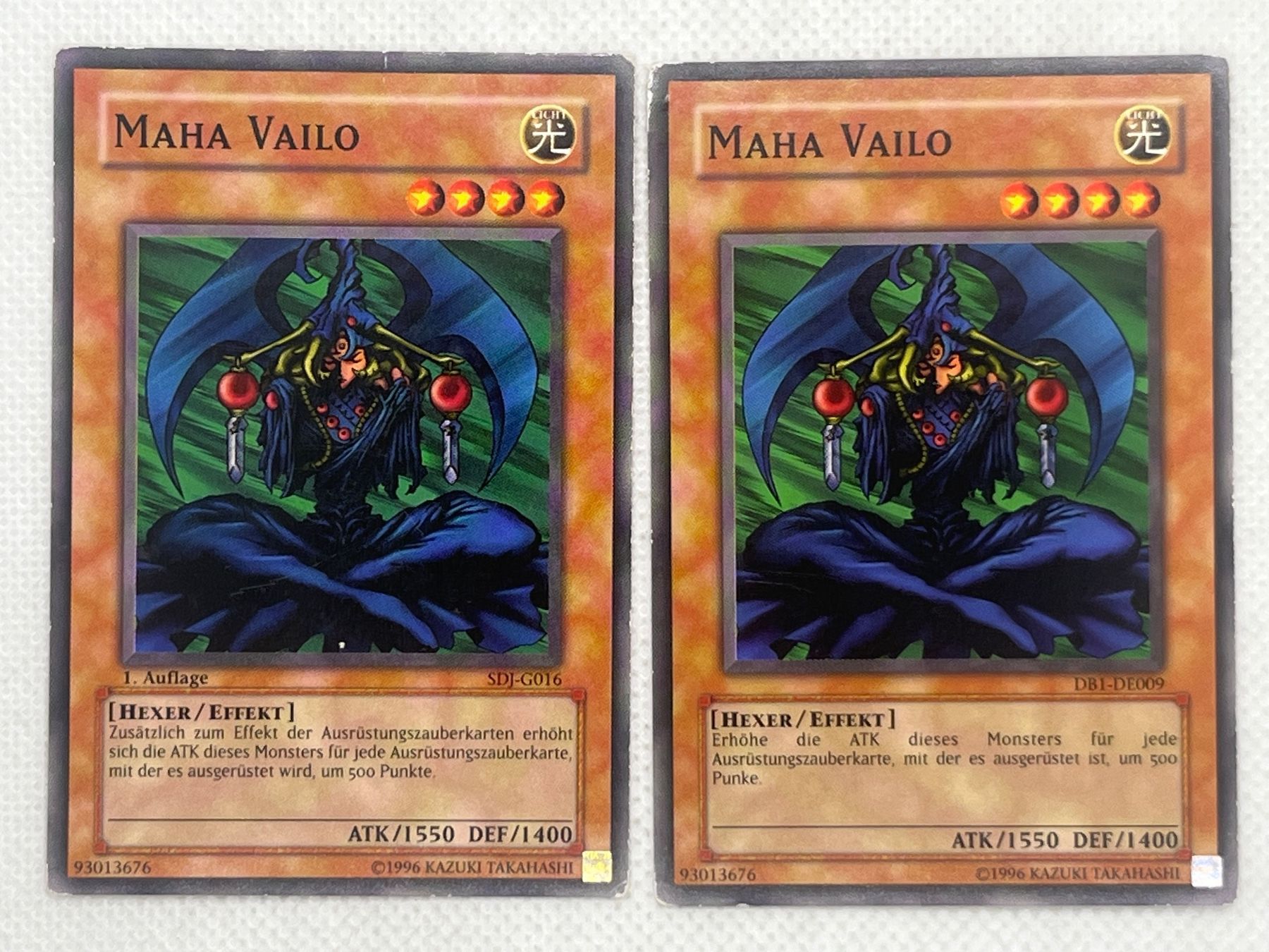Yugioh Carte collezionabili: 2x Maha Vailo Yu-Gi-Oh Karte – Usato da Hinterkappelen venduto da Kim1992