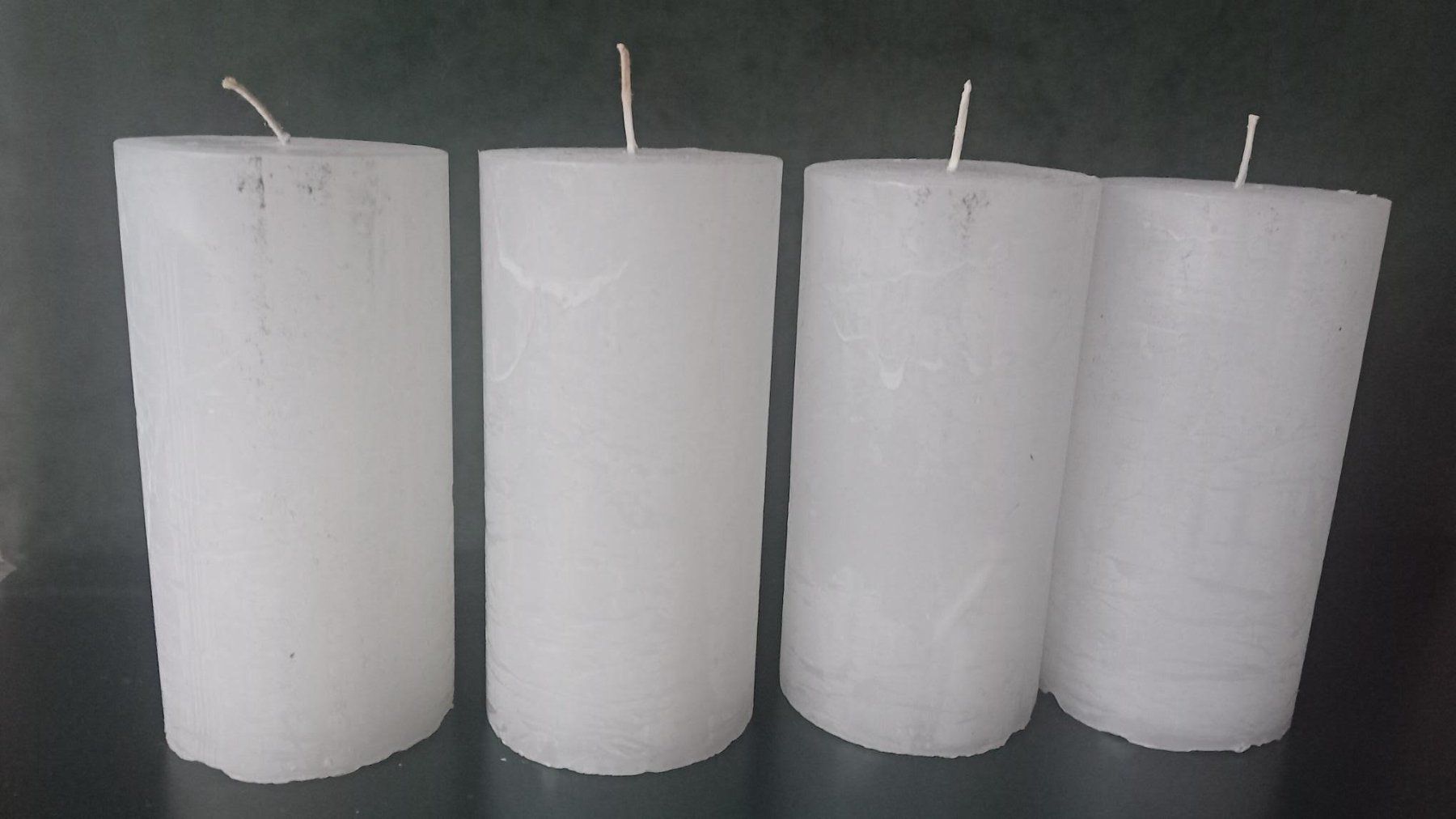 Candele: Kerzen Raureif weiss 4er Set – Nuovo (secondo la descrizione) da Salez venduto da Robe12