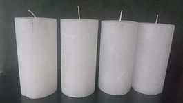 Kerzen Raureif weiss 4er Set
