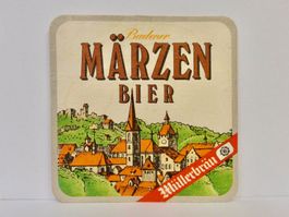 Bierdeckel MÜLLERBRÄU Bier BADEN Untersetzer Vintage Rarität