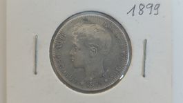 Spanien 1 Peseta 1899 (W4)