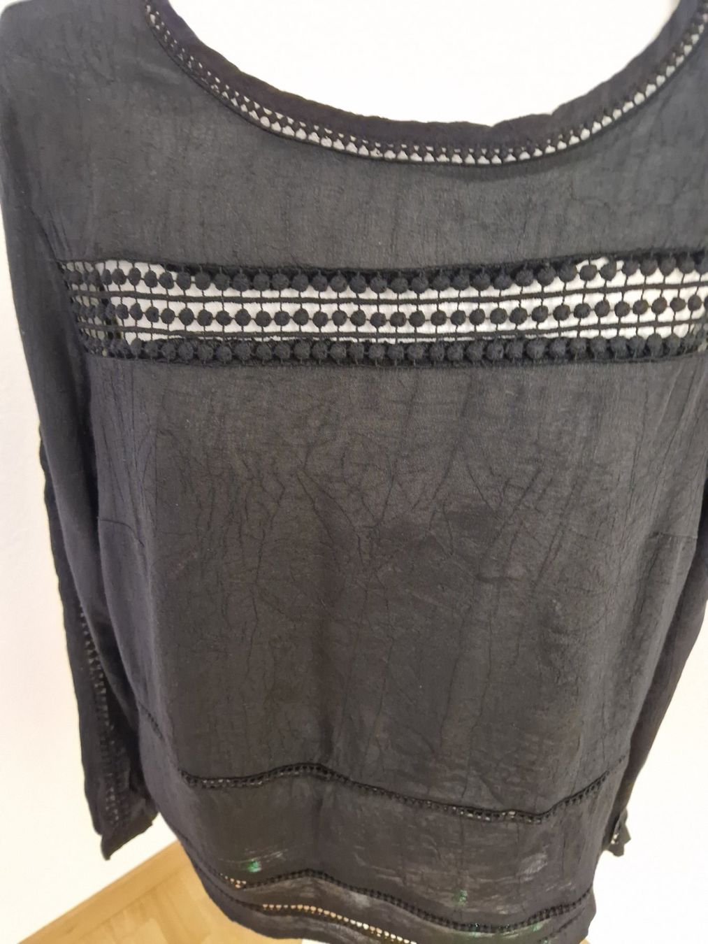 Chemisiers: Schwarze Bluse mit Spitzendetails Gr. 38 – D'occasion à Glattbrugg par hap_8w8v 1