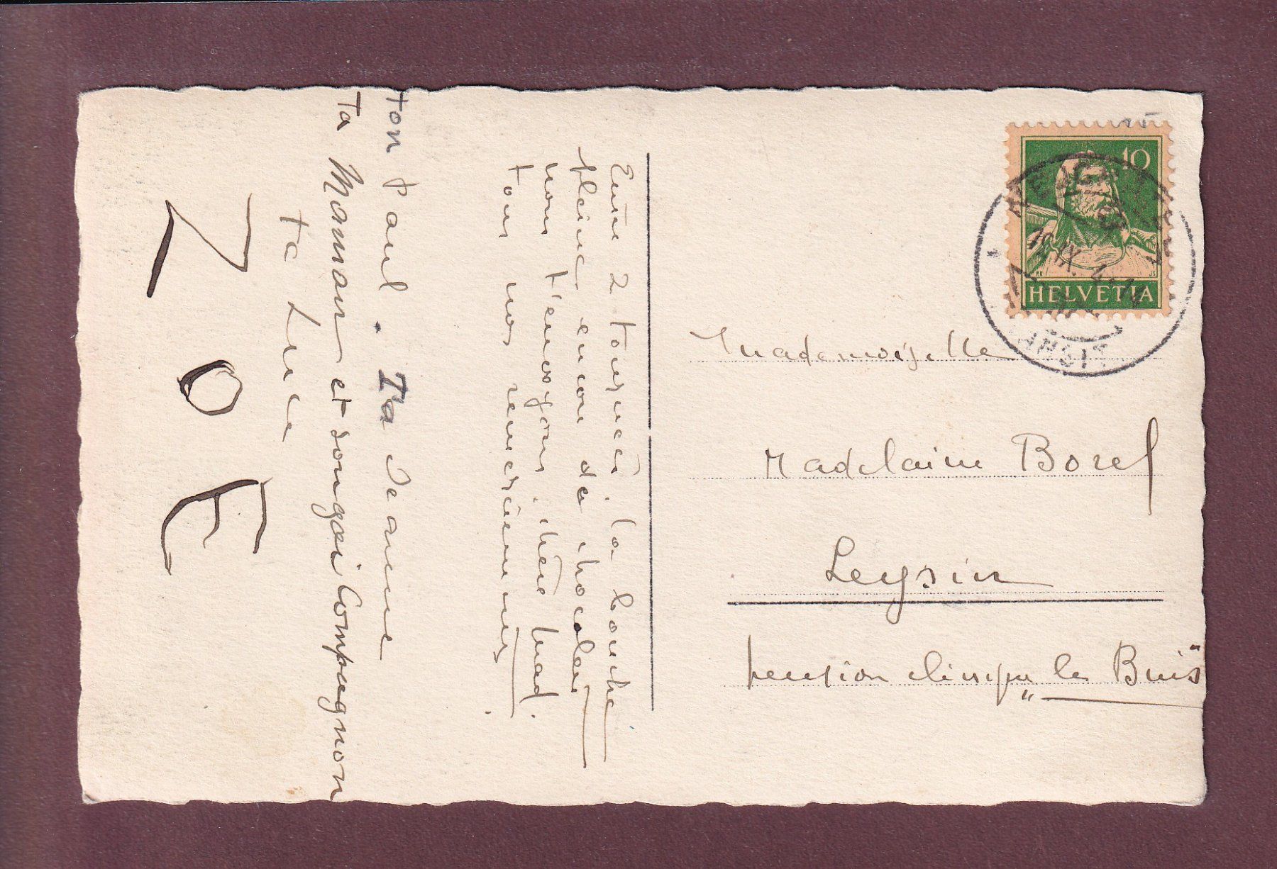 Cartoline postali: HOHER KASTEN - 1924 – Usato da Pully venduto da nicecards 1